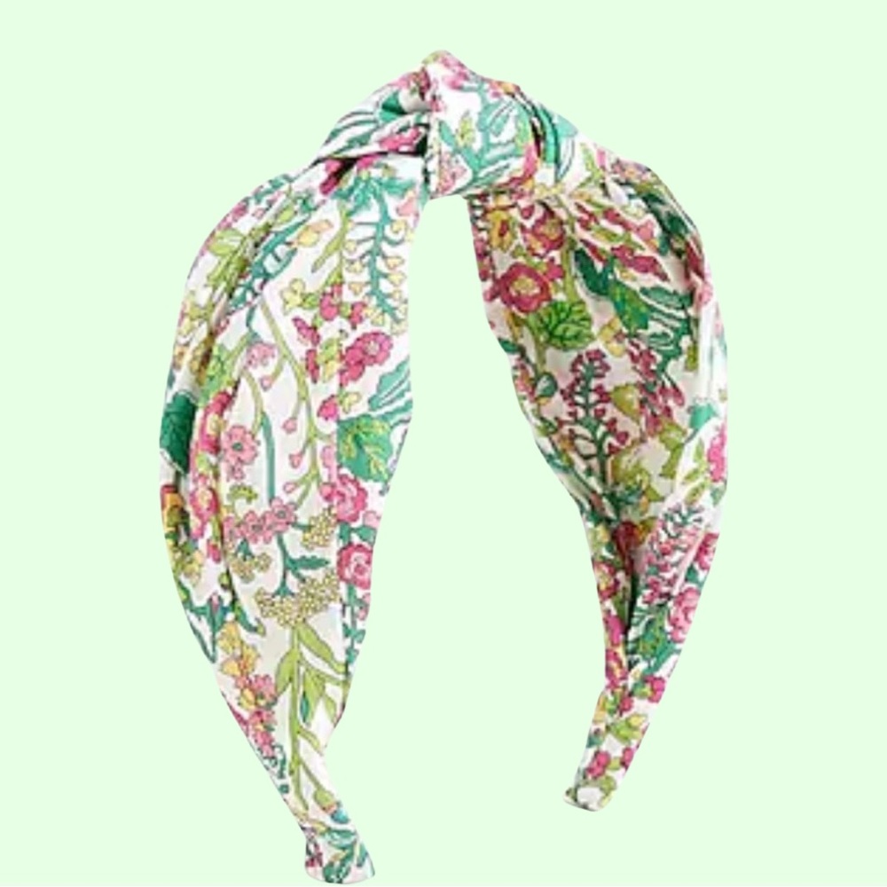 J Crew White Multi Floral Knot headband in Liberty® print